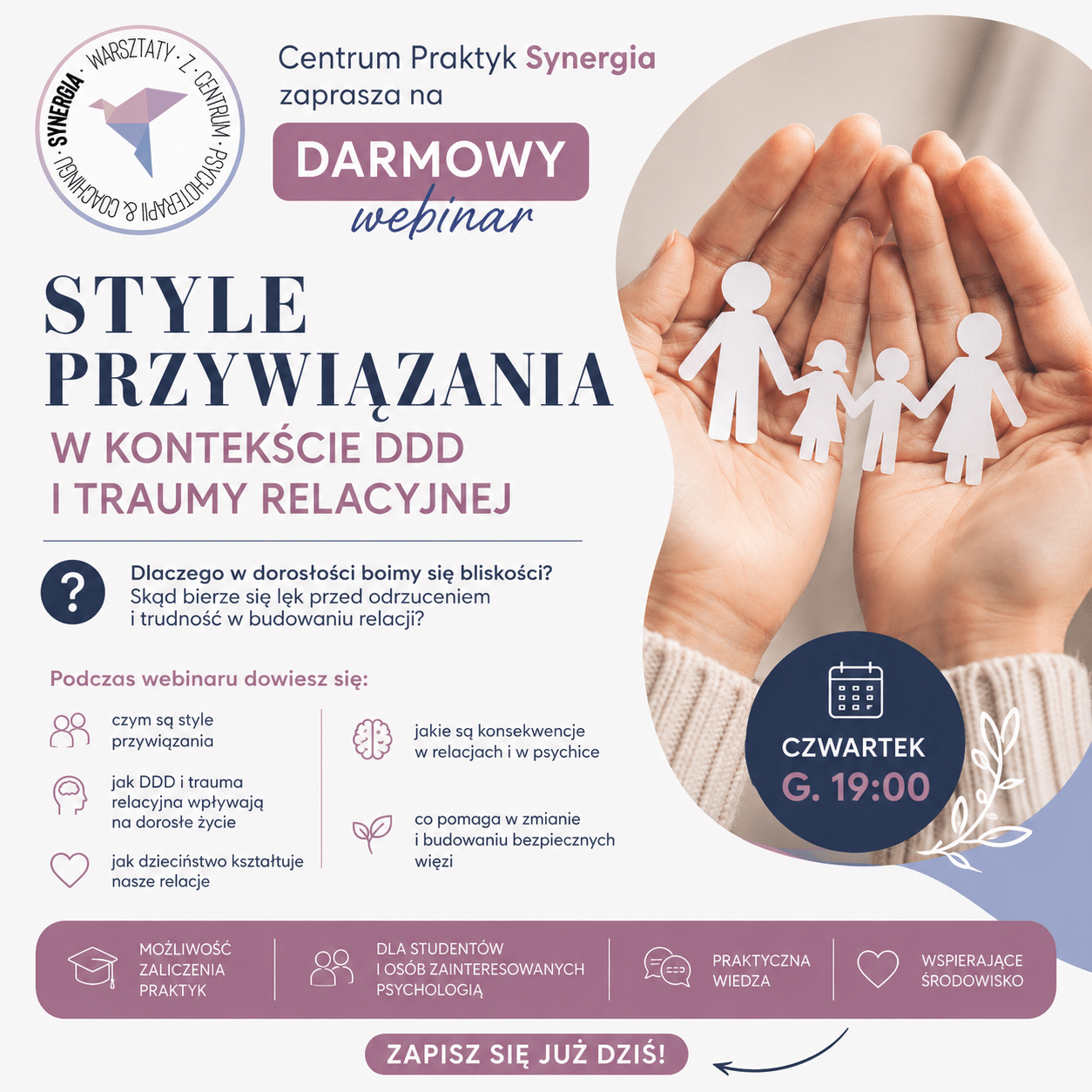 14.05 Style przywiązania w kontekście DDD i traumy relacyjnej — webinar psychologiczny